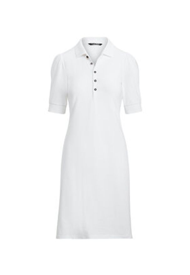 Lauren Ralph Lauren Sukienka codzienna 200834569002 Biały Regular Fit. Okazja: na co dzień. Kolor: biały. Materiał: bawełna. Typ sukienki: proste. Styl: casual