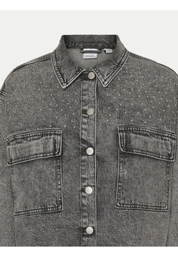 Vero Moda Kurtka jeansowa Ellas 10321886 Szary Regular Fit. Kolor: szary. Materiał: bawełna