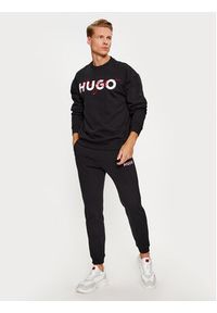 Hugo Spodnie dresowe Drokko 50494571 Czarny Relaxed Fit. Kolor: czarny. Materiał: syntetyk, dresówka, bawełna #4