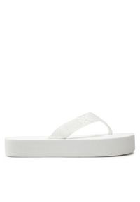 Calvin Klein Jeans Japonki Flatform Flipflop Jelly YW0YW01398 Biały. Kolor: biały. Materiał: materiał #5