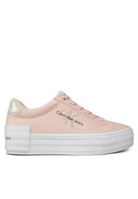 Calvin Klein Jeans Sneakersy Bold Vulc Flatf Low Lace Lth Ml YW0YW01294 Różowy. Kolor: różowy #1