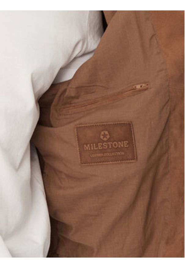Milestone Kurtka bomber MSTristan 511620 21220 Brązowy Regular Fit. Kolor: brązowy. Materiał: bawełna