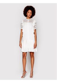 TwinSet - TWINSET Sukienka codzienna 221TP2677 Biały Regular Fit. Okazja: na co dzień. Kolor: biały. Materiał: syntetyk. Typ sukienki: proste. Styl: casual #4