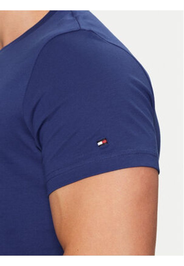 TOMMY HILFIGER - Tommy Hilfiger T-Shirt Tommy Logo MW0MW11797 Granatowy Regular Fit. Kolor: niebieski. Materiał: bawełna