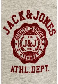 Jack & Jones - Spodnie. Kolor: szary. Materiał: dzianina. Wzór: aplikacja #3