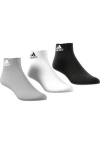 Adidas - Skarpetki adidas Cushioned Ankle 3 Pairs. Kolor: wielokolorowy, szary, biały. Materiał: bawełna