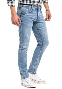 Mustang - MUSTANG OREGON TAPERED MĘSKIE SPODNIE JEANSOWE JEANSY DENIM BLUE 1014040 5000 202. Okazja: na randkę, na co dzień, na spacer. Stan: obniżony. Sezon: lato. Styl: klasyczny, wizytowy, casual, elegancki #5