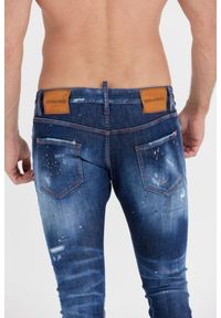 DSQUARED2 Granatowe męskie jeansy sexy twist jean, Rozmiar 46. Kolor: niebieski