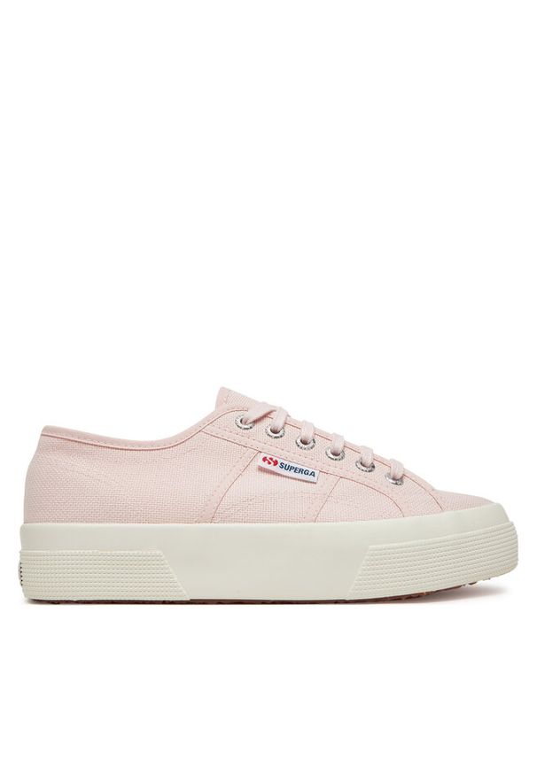 Tenisówki Superga. Kolor: różowy. Obcas: na platformie
