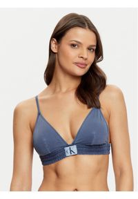 Calvin Klein Swimwear Góra od bikini KW0KW01974 Niebieski. Kolor: niebieski. Materiał: syntetyk