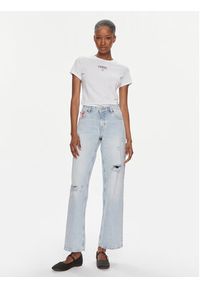 Tommy Jeans T-Shirt Essential DW0DW17839 Biały Slim Fit. Kolor: biały. Materiał: syntetyk, bawełna #4