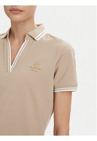 Beverly Hills Polo Club Polo P-SS26W-P0300 Beżowy Regular Fit. Typ kołnierza: polo. Kolor: beżowy. Materiał: bawełna #5