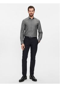 Calvin Klein Koszula Structure K10K112083 Szary Slim Fit. Kolor: szary. Materiał: bawełna