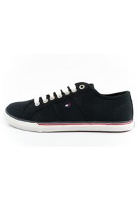 TOMMY HILFIGER - Buty sportowe trampki do chodzenia męskie Tommy Hilfiger. Kolor: czarny. Sport: turystyka piesza