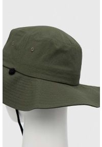 Quiksilver kapelusz bawełniany kolor zielony bawełniany. Kolor: zielony. Materiał: bawełna #2