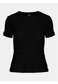 Pieces T-Shirt Agda 17148867 Czarny Loose Fit. Kolor: czarny. Materiał: bawełna