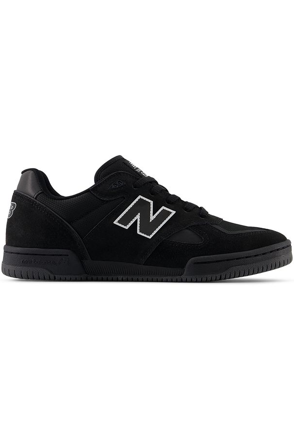 Buty męskie New Balance Numeric NM600TER – czarne. Kolor: czarny. Materiał: guma, skóra, dresówka, materiał, syntetyk. Szerokość cholewki: normalna. Sport: skateboard, bieganie, fitness