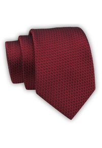 Krawat Alties (7 cm) - Czerwony, Drobna Faktura. Kolor: czerwony. Materiał: tkanina. Styl: wizytowy, elegancki
