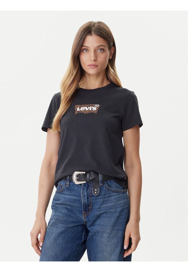 Levi's® T-Shirt Perfect A2086-0425 Czarny Straight Fit. Kolor: czarny. Materiał: bawełna