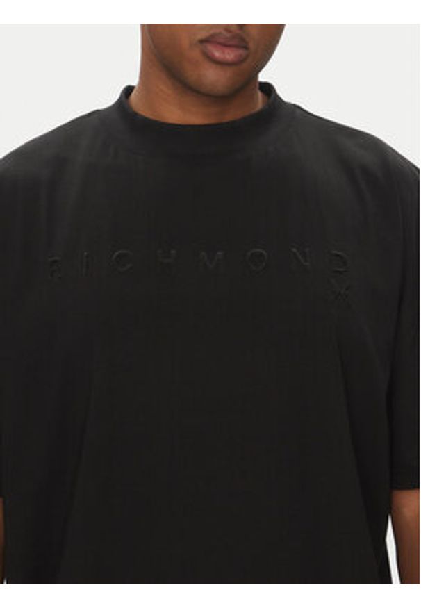 Richmond X T-Shirt UMP25155TS Czarny Regular Fit. Kolor: czarny. Materiał: bawełna