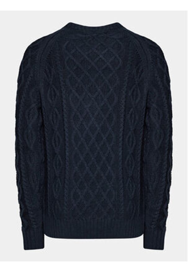 INDICODE Sweter Bussel 35-597 Granatowy Regular Fit. Kolor: niebieski. Materiał: bawełna