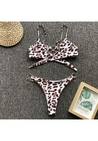 Intica - Bikini plażowe z ozdobnymi kółkami SueElle. Kolor: czarny. Materiał: materiał, skóra #8