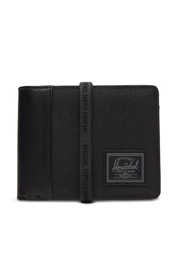 Herschel Duży Portfel Męski Hank 30068 05881 Czarny. Kolor: czarny. Materiał: materiał