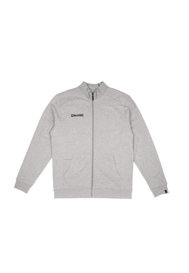 SPALDING - Bluza dziecięca z pełnym zamkiem błyskawicznym Spalding Flow. Kolor: szary. Sport: koszykówka