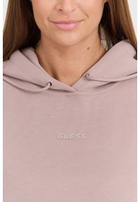 Guess - GUESS Damska bluza w kolorze taupe Carla Hooded. Kolor: beżowy. Materiał: materiał, poliester, bawełna. Styl: elegancki #3