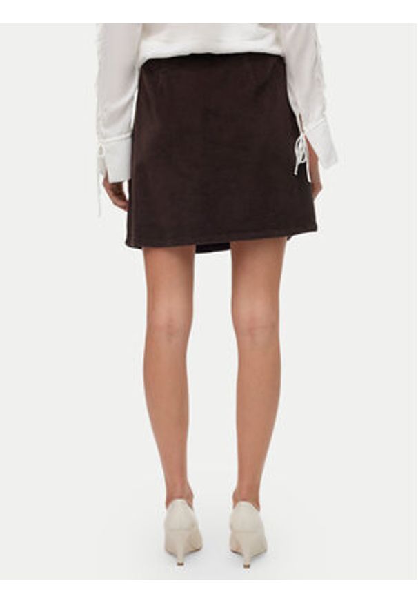 Vero Moda Spódnica mini Etta 10315342 Brązowy Regular Fit. Kolor: brązowy. Materiał: bawełna