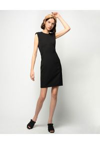 Pinko - PINKO - Czarna sukienka mini Insicuro. Kolor: czarny. Materiał: tkanina. Typ sukienki: dopasowane. Długość: mini #5