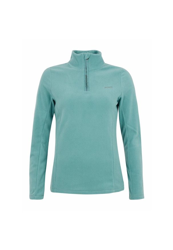 Damski polar 1/4 zip Protest Mutez. Kolor: zielony. Materiał: polar. Sezon: zima. Sport: narciarstwo