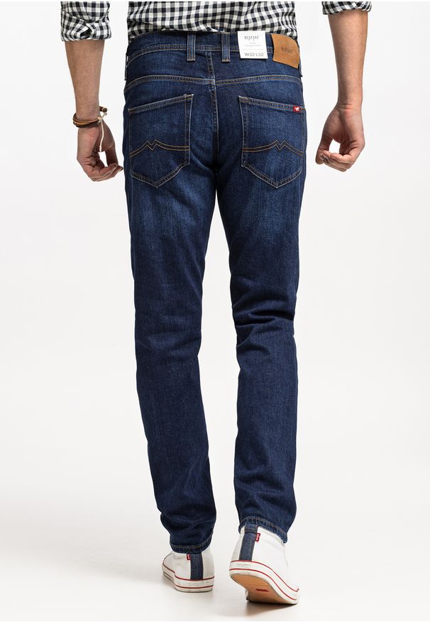 Mustang - MUSTANG OREGON SLIM MĘSKIE SPODNIE JEANSOWE JEANSY DŻINSY DENIM BLUE 1015041 5000 982. Okazja: na co dzień. Sezon: zima, lato. Styl: klasyczny, sportowy, casual, elegancki