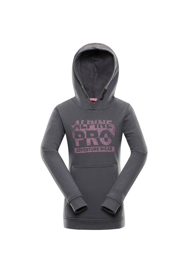 ALPINE PRO - Ciepła i stylowa bluza dziecięca Alpine Pro Erwano 116-122. Kolor: zielony. Materiał: poliester, bawełna