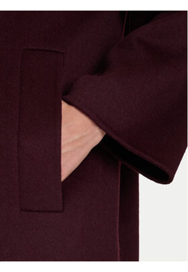 ViCOLO Płaszcz wełniany TF0003 Bordowy Regular Fit. Kolor: czerwony. Materiał: syntetyk