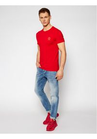 VERSACE - Versace T-Shirt Mc Girocollo Intimo Uomo AUU01005 Czerwony Slim Fit. Kolor: czerwony #4