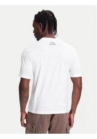 Kappa T-Shirt 351U8JW 001 Biały Regular Fit. Kolor: biały. Materiał: bawełna #3