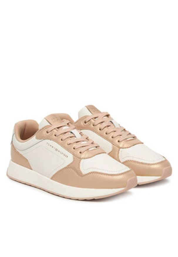 TOMMY HILFIGER - Tommy Hilfiger Sneakersy Th Chic Eva Runner FW0FW09355 Różowy. Kolor: różowy. Materiał: skóra