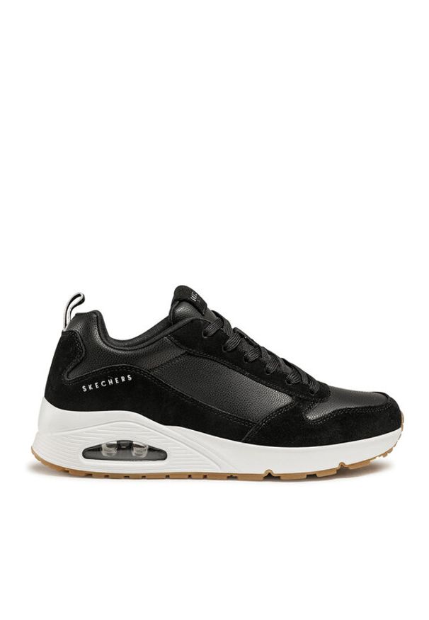 skechers - Skechers Sneakersy Stacre 52468/BKW Czarny. Kolor: czarny. Materiał: skóra