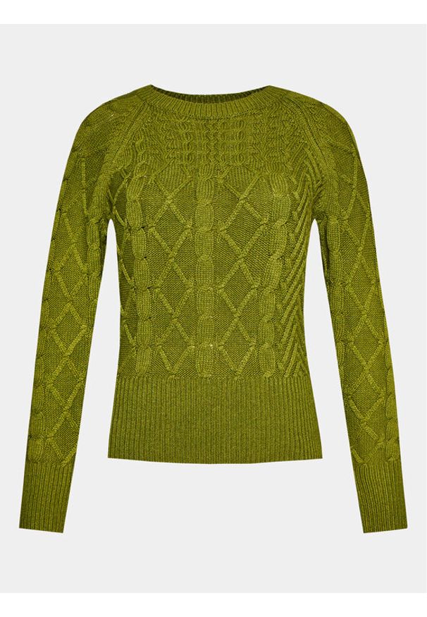 Sisley Sweter 17L3M103W Zielony Boxy Fit. Kolor: zielony. Materiał: wełna