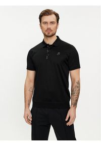 Karl Lagerfeld - KARL LAGERFELD Polo 745001 542200 Czarny Regular Fit. Typ kołnierza: polo. Kolor: czarny. Materiał: bawełna