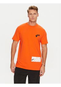 OFF-WHITE - Off-White T-Shirt OMAA027T22JER0012001 Pomarańczowy Regular Fit. Kolor: pomarańczowy. Materiał: bawełna