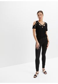 bonprix - Shirt z paskami. Kolor: czarny. Styl: elegancki #3