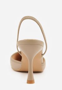 Born2be - Ciemnobeżowe Sandały na Szpilce Ozdobione Koralikami i Haftem Iphorise. Okazja: na co dzień. Kolor: beżowy. Wzór: aplikacja, haft. Obcas: na szpilce. Styl: casual, elegancki, klasyczny, wizytowy #7