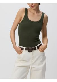 Reserved - Bawełniane body - jasny zielony. Kolor: zielony. Materiał: bawełna #1