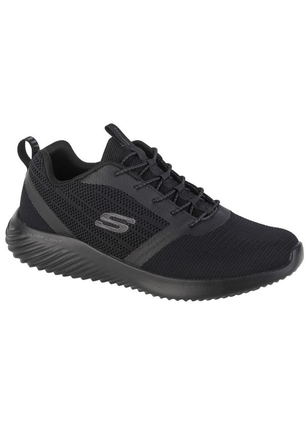 skechers - Buty sportowe Sneakersy męskie, Skechers Bounder. Kolor: czarny. Sport: turystyka piesza