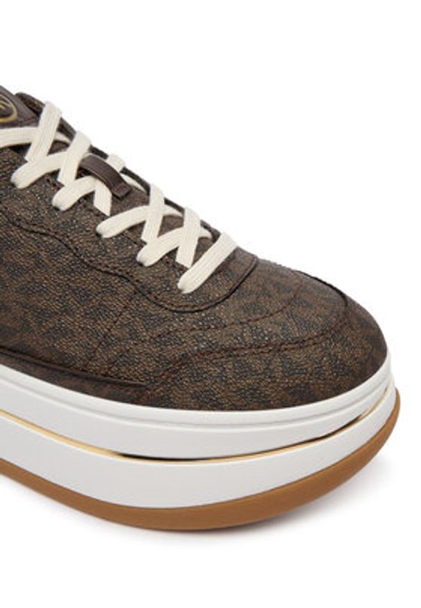 MICHAEL Michael Kors Sneakersy Hayes 43S5HYFS2B Brązowy. Kolor: brązowy. Materiał: skóra