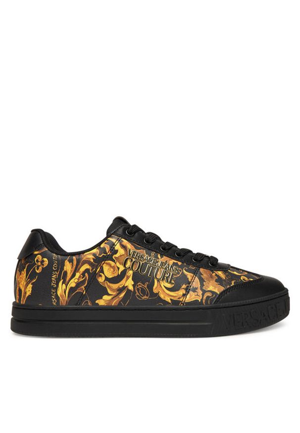 Versace Jeans Couture Sneakersy 79YA3SK6 Czarny. Kolor: czarny. Materiał: skóra