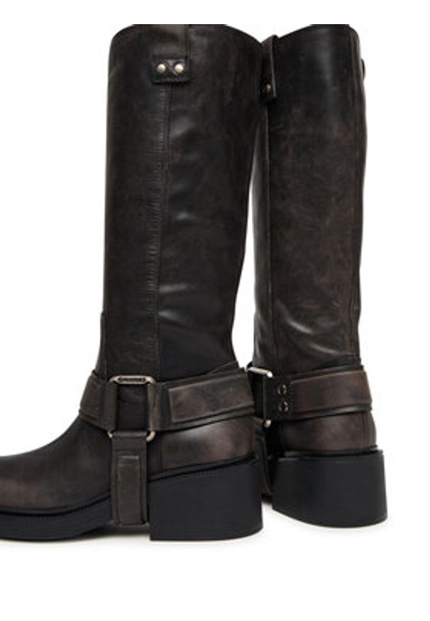 Vic Matié Kozaki 1F2354D HF06F050150 Szary. Kolor: szary. Materiał: skóra