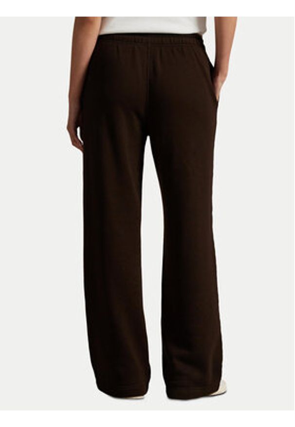 Polo Ralph Lauren Spodnie dresowe 211977959005 Brązowy Wide Leg. Kolor: brązowy. Materiał: bawełna